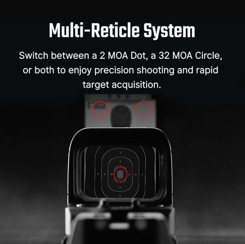 OSIGHT SE Enclosed Red Dot, 2 & 32 MOA Multi-Reticle or 6 MOA Dot