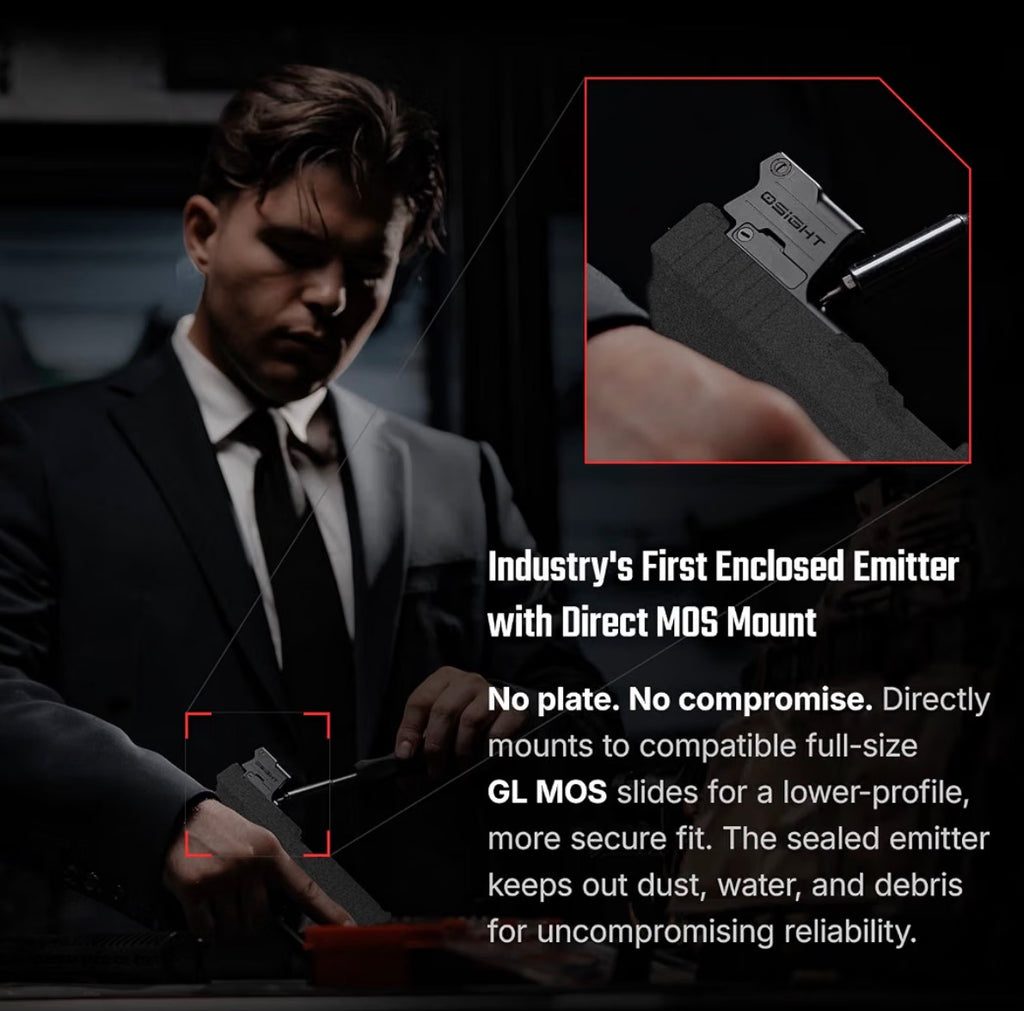 OSIGHT SE MOS Enclosed Red Dot Sight, 2 & 32 MOA Reticle