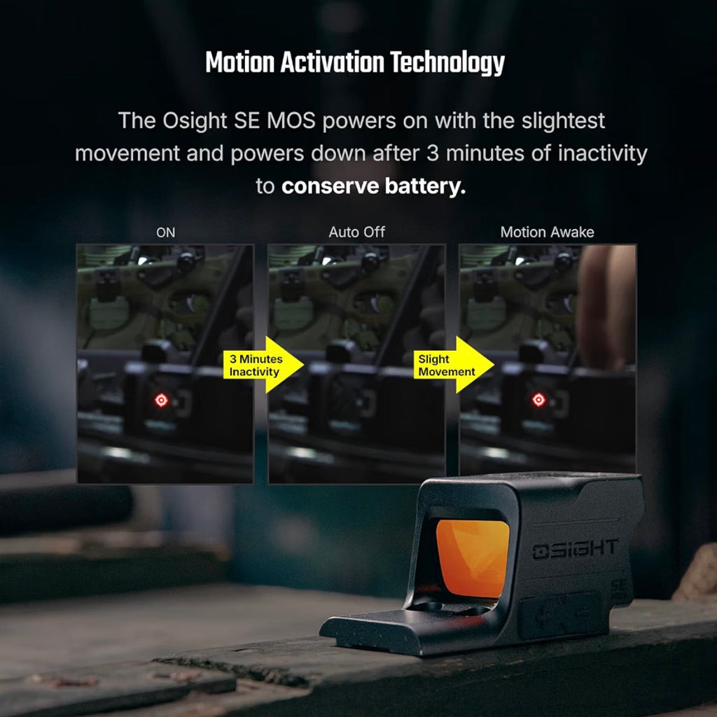 OSIGHT SE MOS Enclosed Red Dot Sight, 2 & 32 MOA Reticle