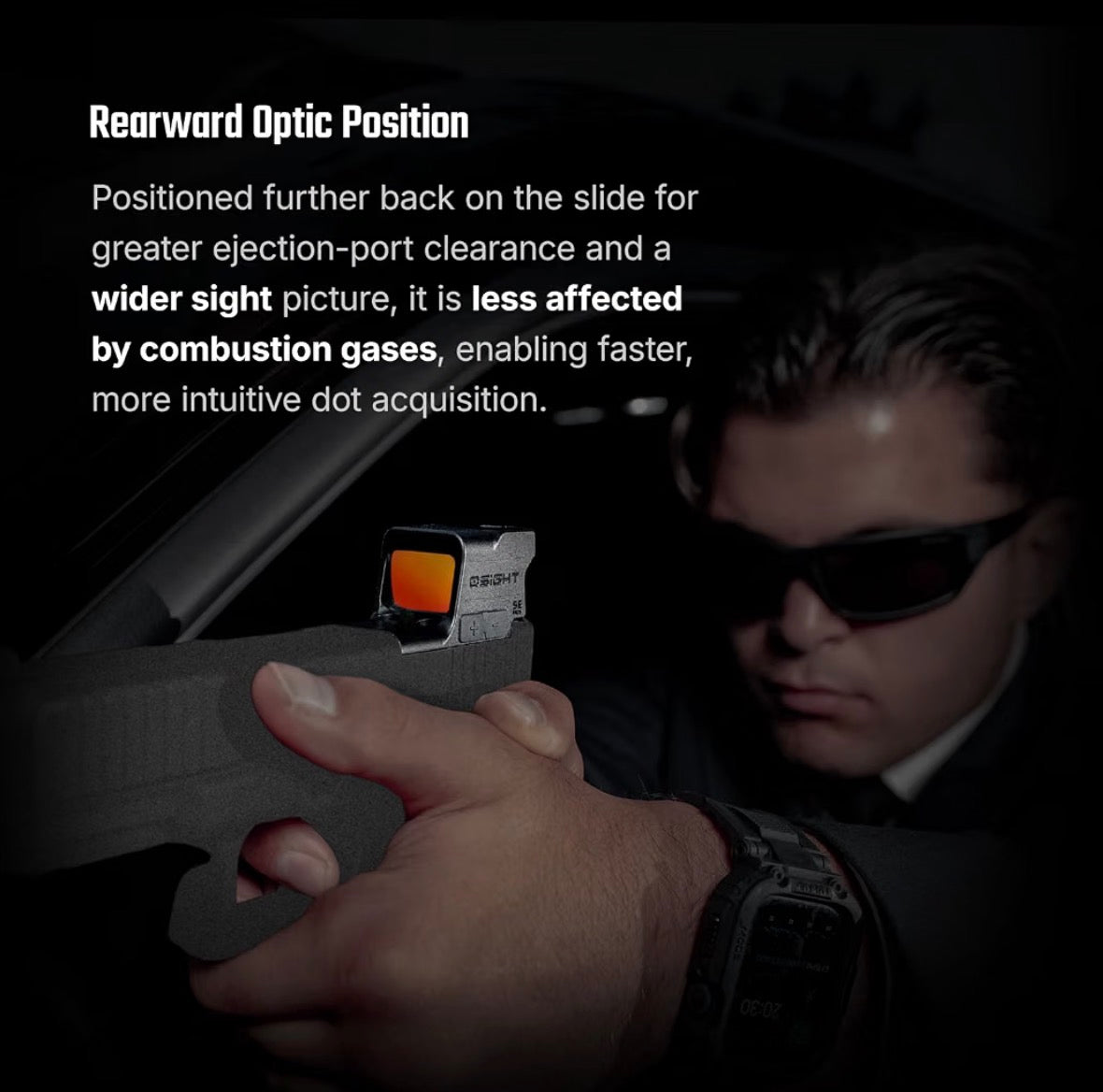 OSIGHT SE MOS Enclosed Red Dot Sight, 2 & 32 MOA Reticle