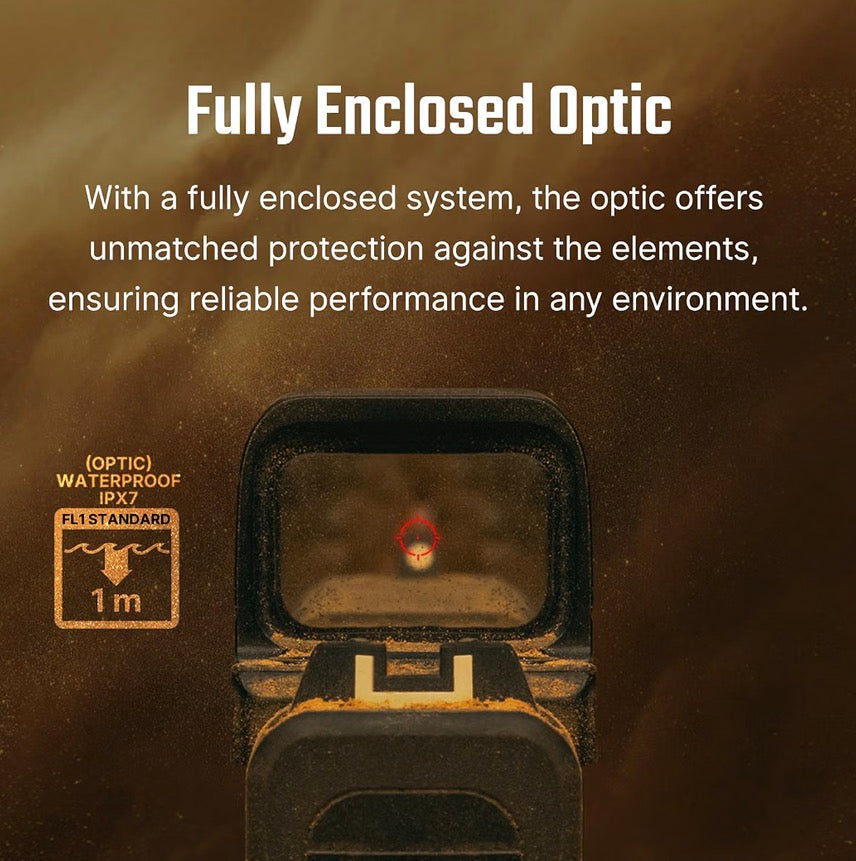 OSIGHT SE Enclosed Red Dot, 2 & 32 MOA Multi-Reticle or 6 MOA Dot