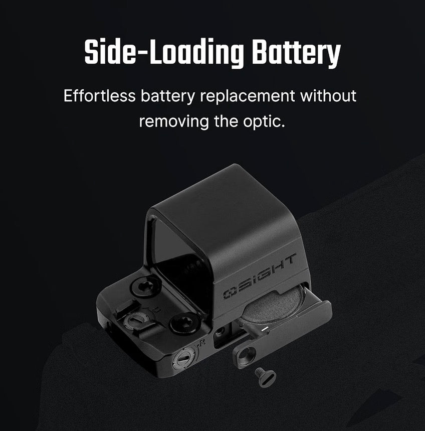 OSIGHT SE Enclosed Red Dot, 2 & 32 MOA Multi-Reticle or 6 MOA Dot