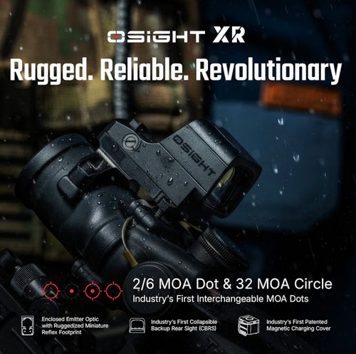 OSIGHT XR Enclosed Red Dot Sight, 2/6 & 32 MOA Multi-Reticle.