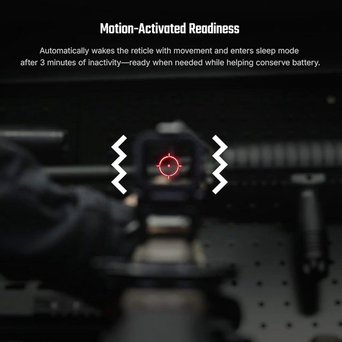 OSIGHT R Enclosed Red Dot Sight, 2&65 MOA Multi-Reticle, T1/T2 Footprint